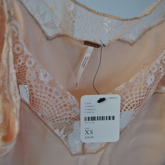 Free People Pink Lace Crop Top - Picture 3 of 3